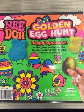 NeeDoh Golden Egg Hunt Squishy Toy Set. Multicolor with 10 squishy surprises NWT